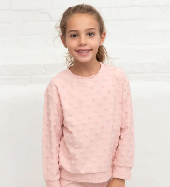 Annie Heart Top in Silver | Pink