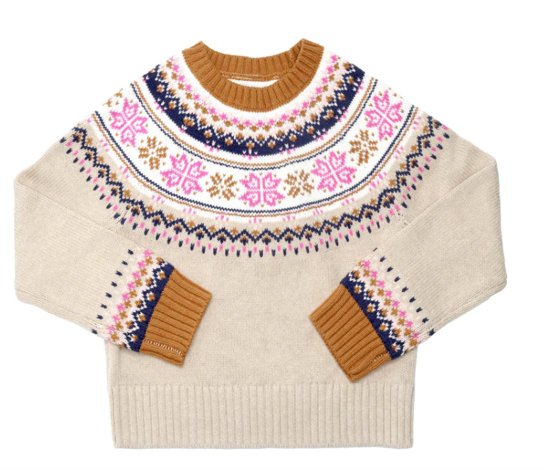 Charlotte Argyle Sweater | Beige