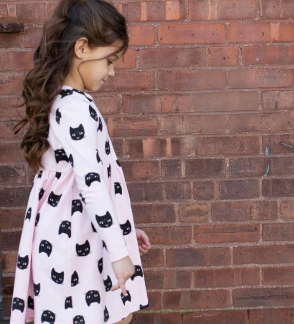 Spooky Isla Cat Dress | Ballet Pink