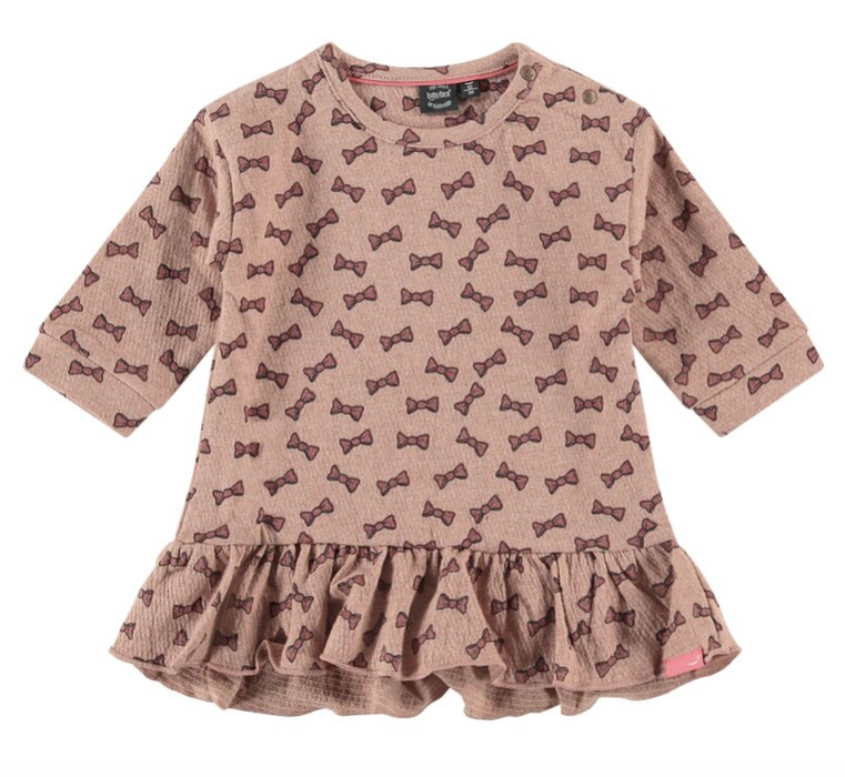 Baby Girl Bow Print Dress | Blush