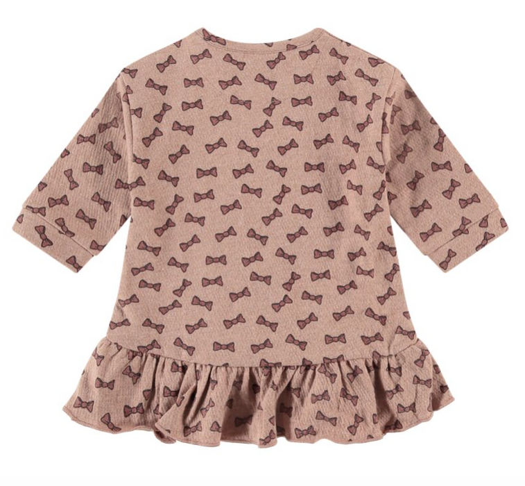 Baby Girl Bow Print Dress | Blush