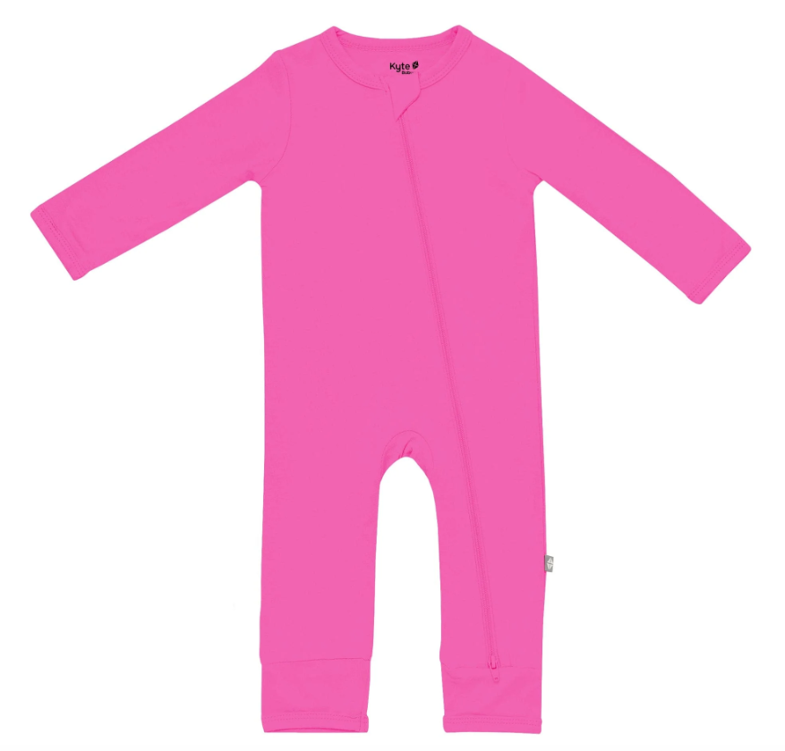 Kyte Zippered Romper | Raspberry