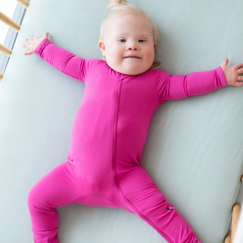 Kyte Zippered Romper | Raspberry