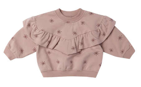 Rufffle Fleece Sweatshirt | Snow Stars
