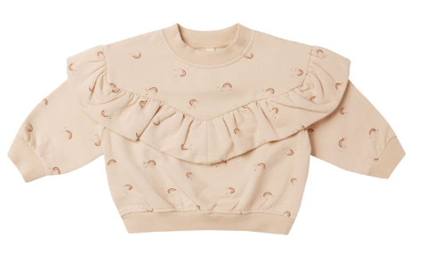 Rufffle Fleece Sweatshirt | Rainbow