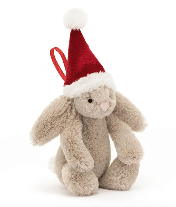 Bashful Christmas Bunny Decoration