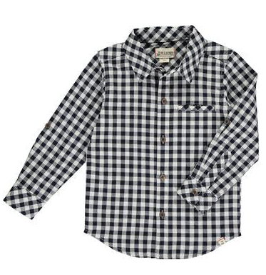 Atwood Woven Shirt | Black Micro Plaid