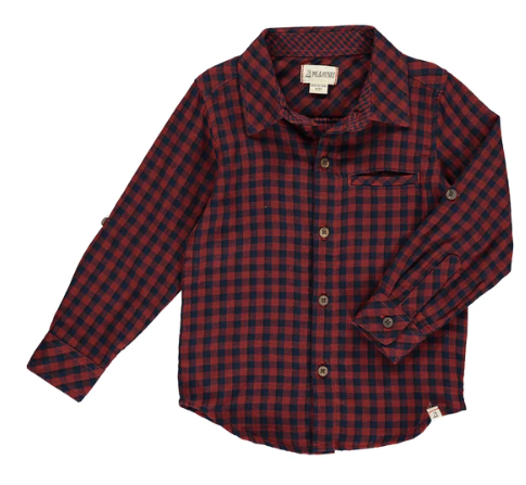 Atwood Woven Shirt | Rust/Navy Plaid