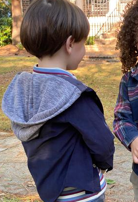 Erin Hooded Woven Shirt | Navy Cord