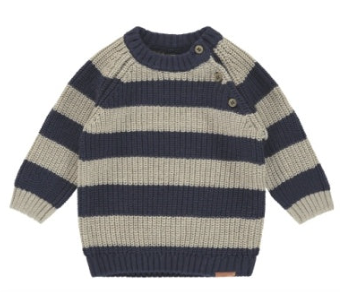Baby Boys Striped Sweater | Dark Royal