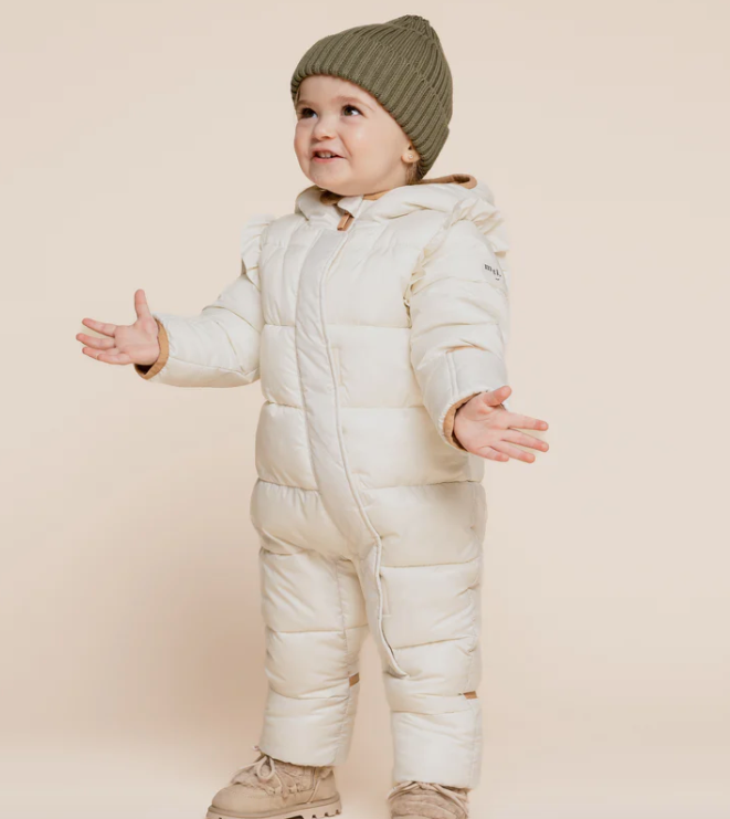 Baby Snowsuit Off White Babycakes Children s Boutique