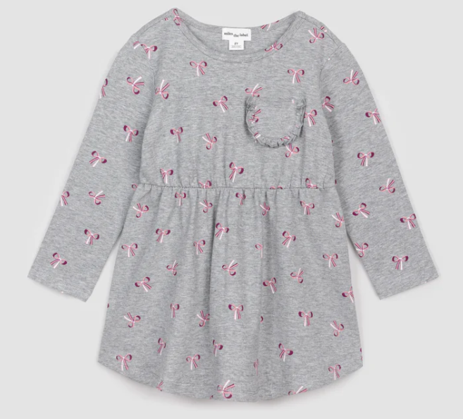 Bow Dress | Heather Grey