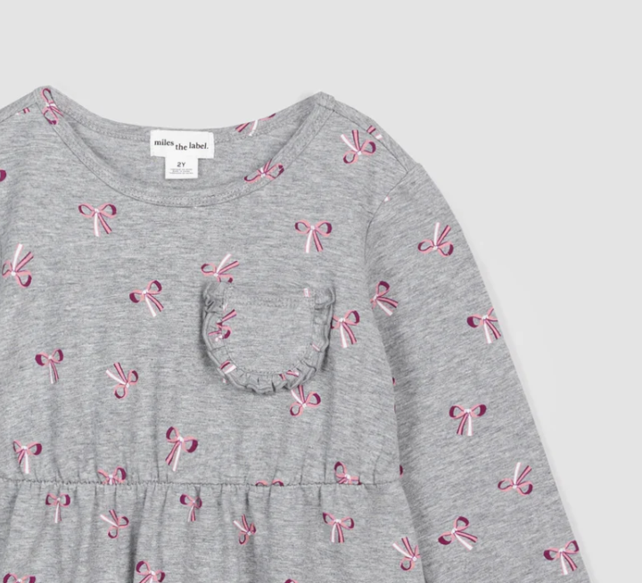 Bow Dress | Heather Grey
