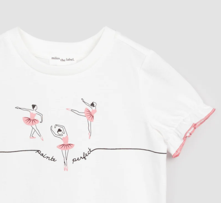 Dancing Ballerinas T-Shirt | Rose
