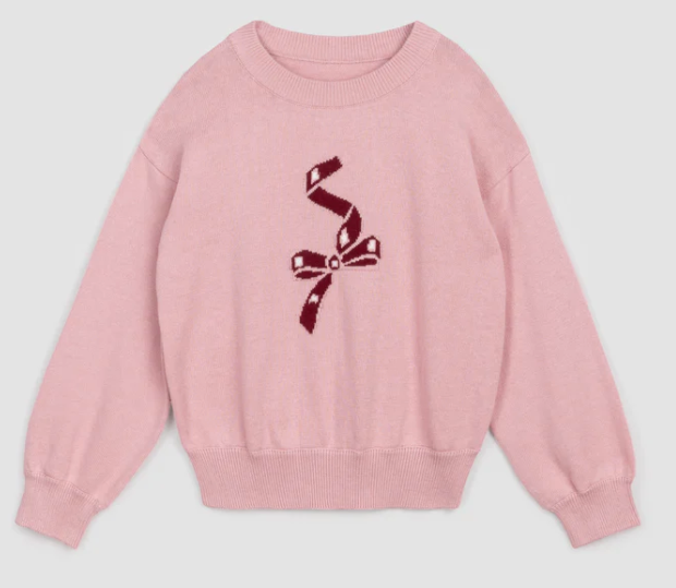 Ribbon Bow Sweater | Rose