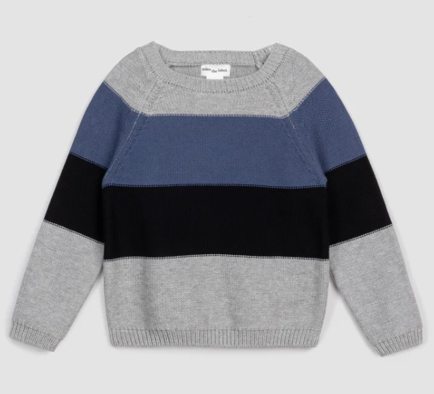 Color Block Sweater | Grey