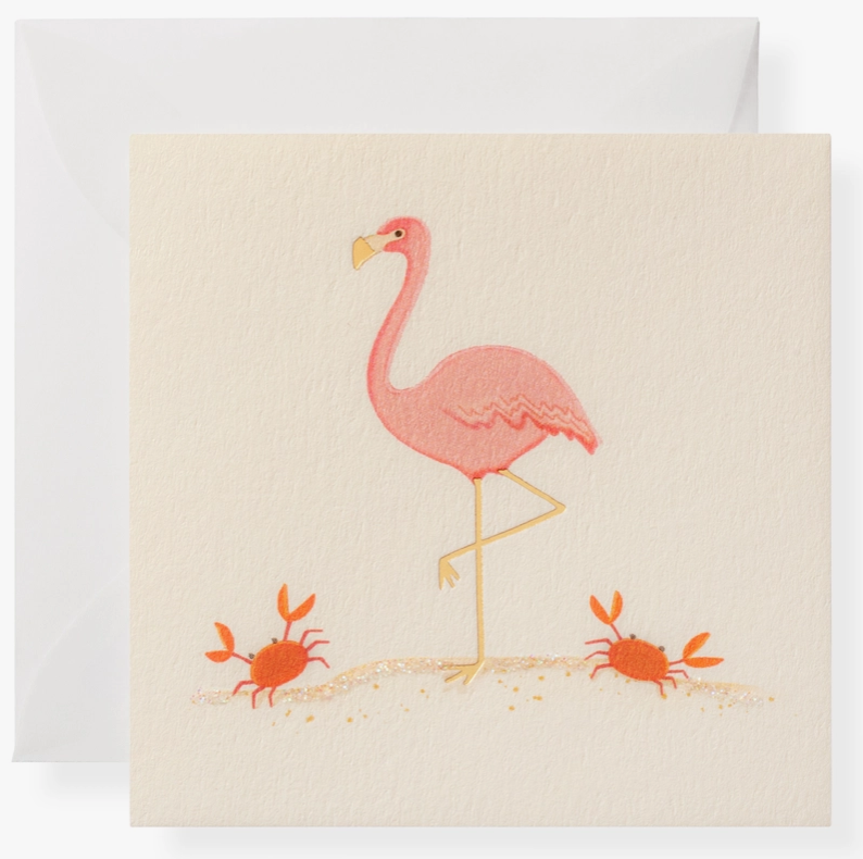 Pink Flamingo Enclosure Card