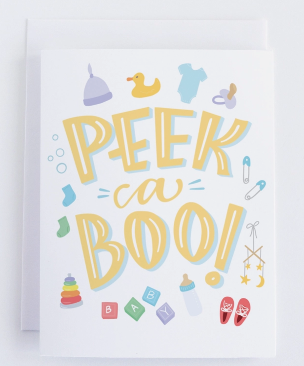 Peek a Boo Baby Shower Card