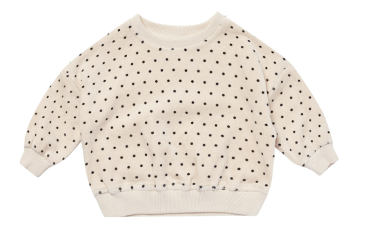 Velour Sweatshirt | Polka Dot