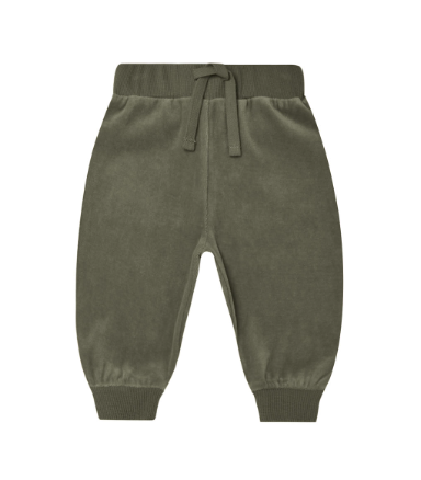 Velour Relaxed Sweatpant | Forest