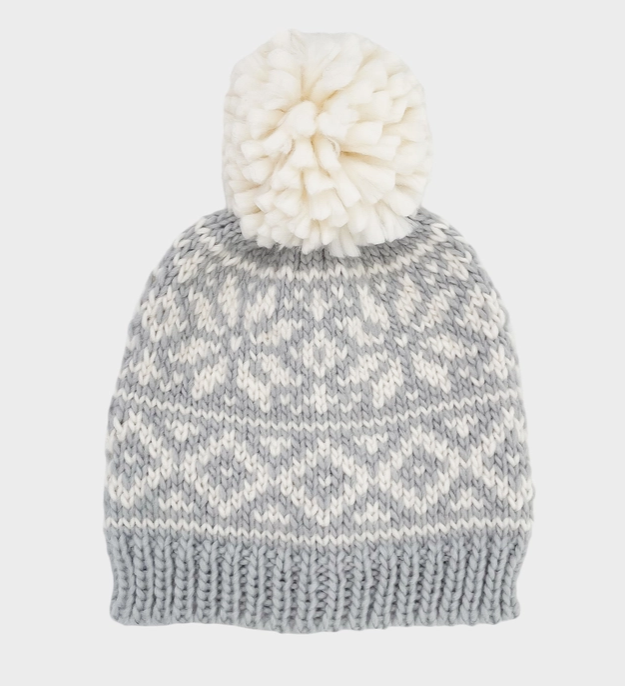 Bowie Grey Snowflake Hat