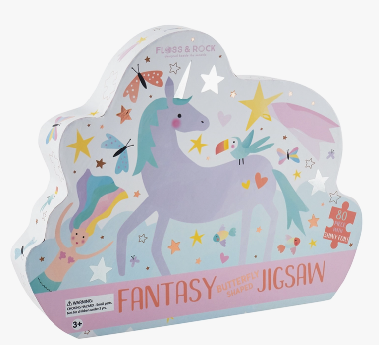 80pc Fantasy Butterfly Shaped Jigsaw Puzzle