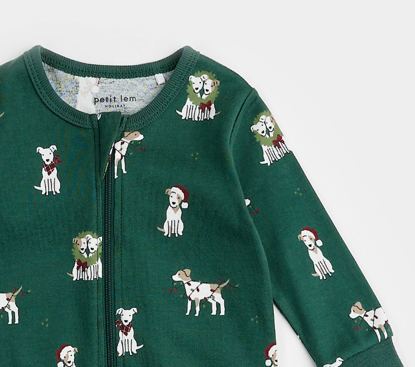 Jack Frost Russel Print Sleeper | Green