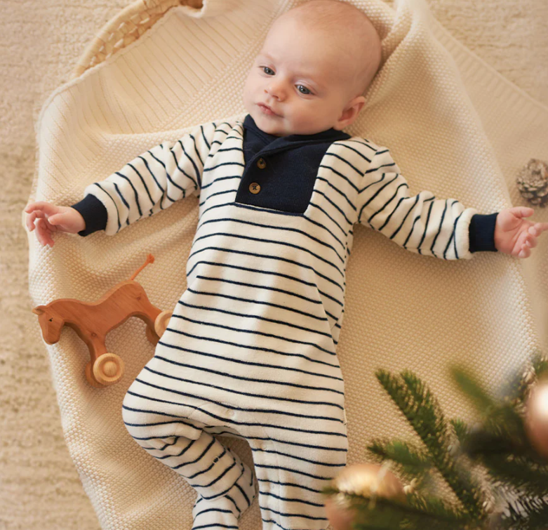 Navy Stripe Sleeper