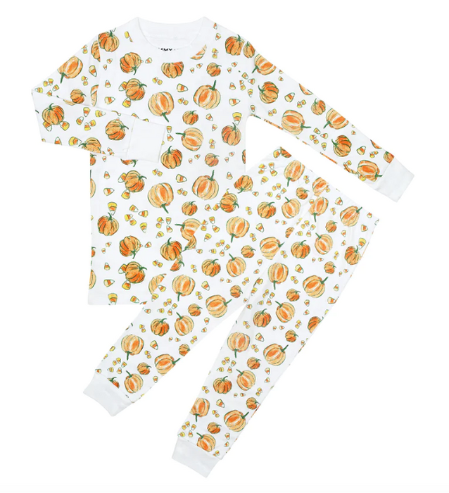 Pumpkin and Candy Corn PJ Set