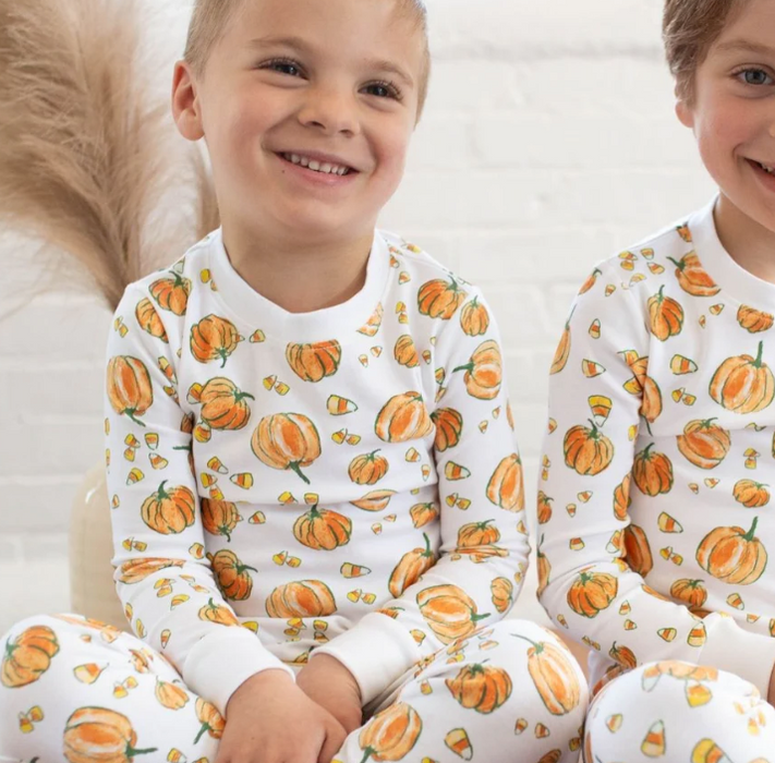 Pumpkin and Candy Corn PJ Set