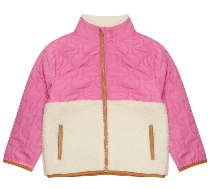 Kennedy Quilted Sherpa | Super Pink