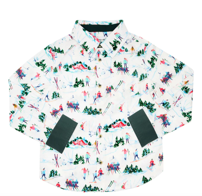 Classic Poplin Buttondown | Festive Ski