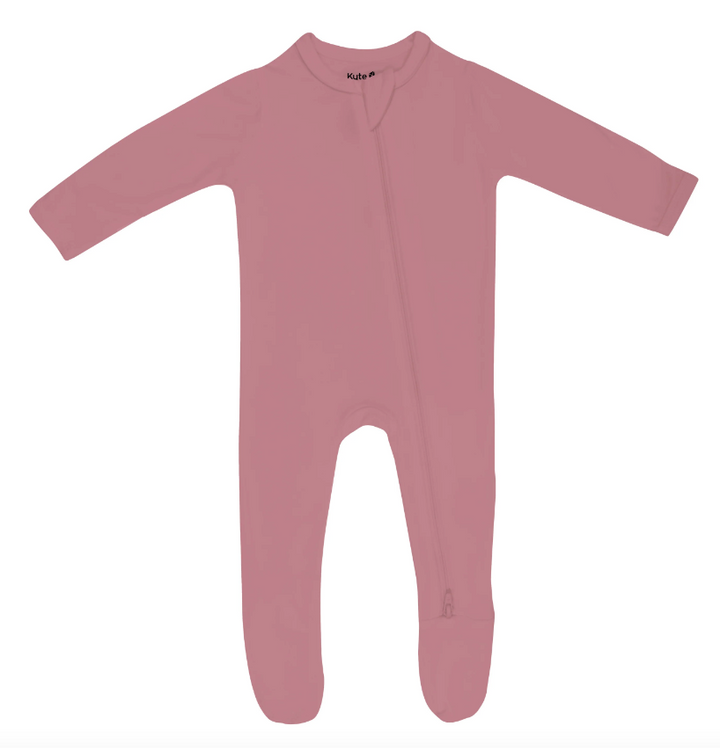 Zippered Footie | Dusty Rose