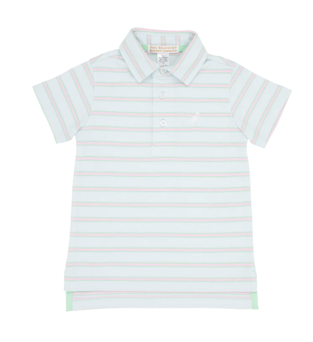 Prim and Proper Polo | Buckhead Blue/Grace Bay/Palm Beach Stripe