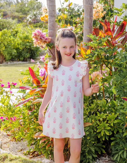 Ruehling Ruffle Dress | Happy Harbour Island Handblock Floral