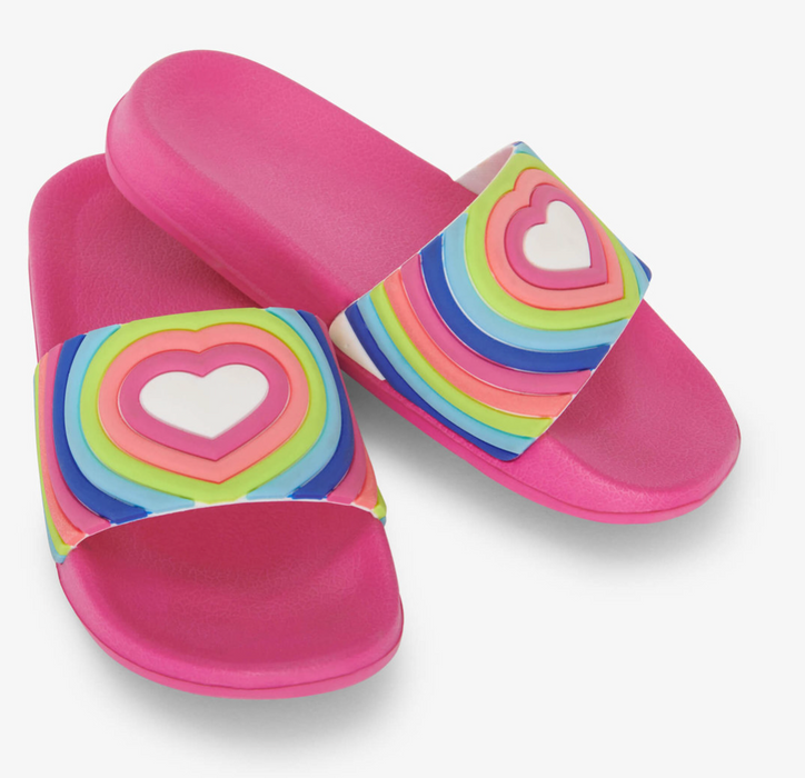 Rainbow Heart Slide On Sandal