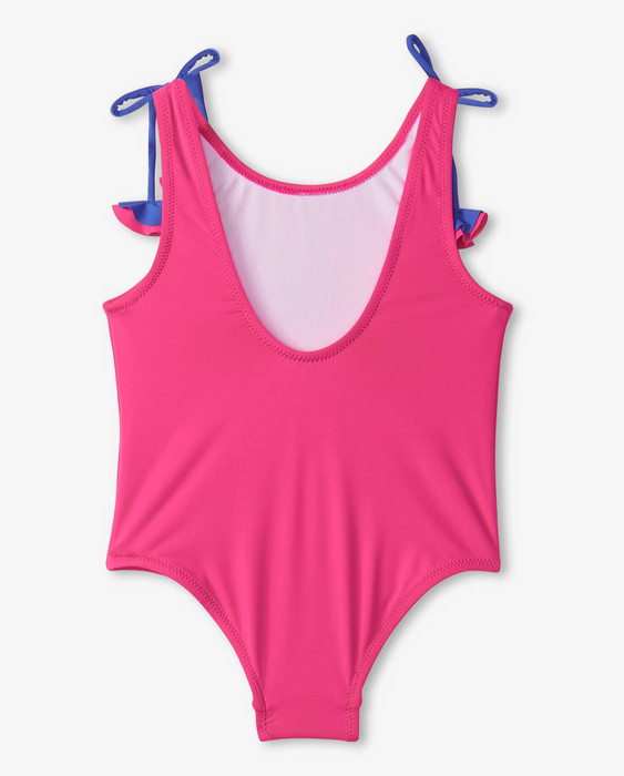 Rainbow Unicorn Shoulder Bow Swimsuit