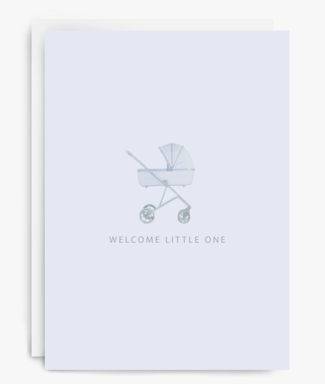 Blue Welcome Card