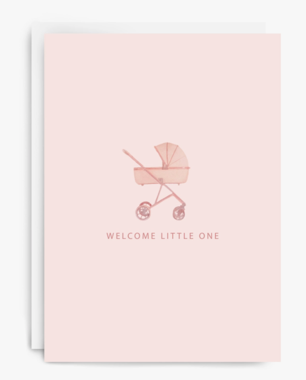 Pink Welcome Card
