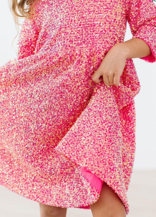 Hot Pink Sequin Dress