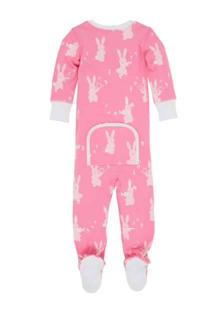 Noelle's Night Night Footed | The Bunny Band (Pink) Worth Ave White
