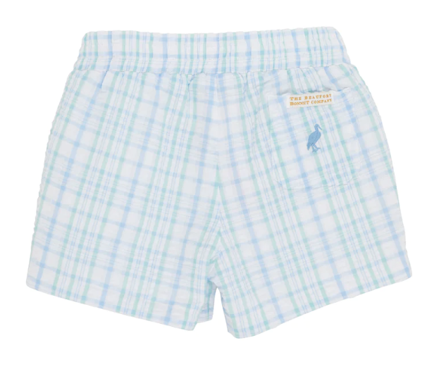 Sheffield Shorts | Turks Teal Sewanne Seersucker