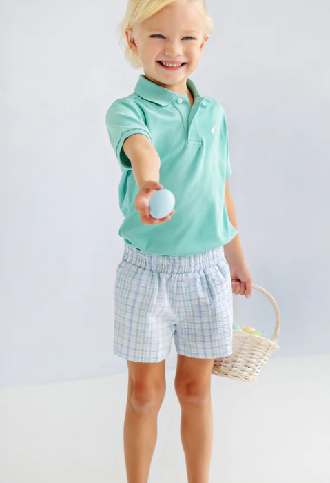 Sheffield Shorts | Turks Teal Sewanne Seersucker