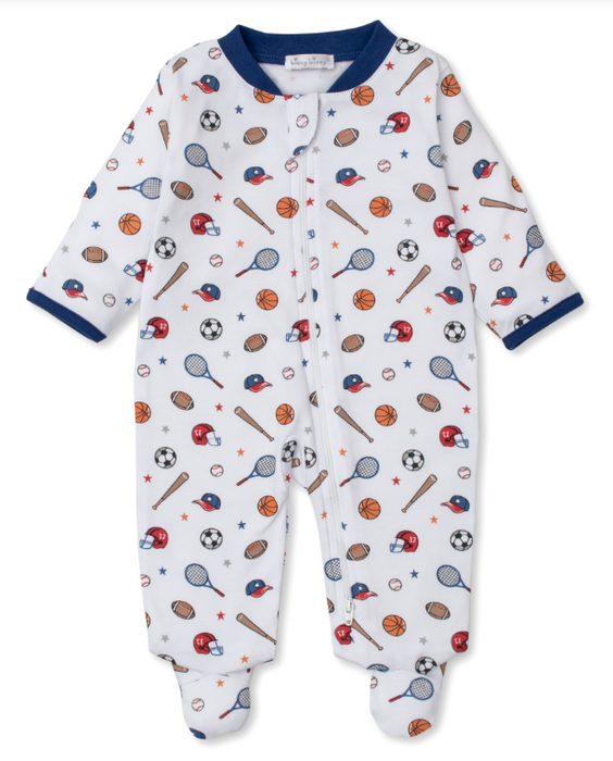 Sports Lineup Footie w/Zipper