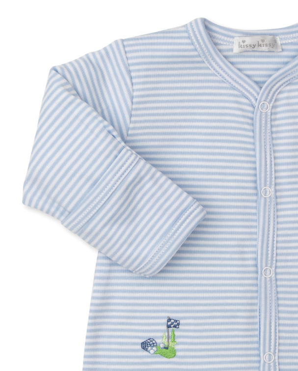 Golf Club Blue Stripe Footie