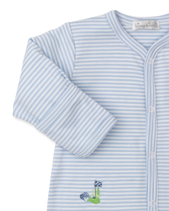 Golf Club Blue Stripe Footie