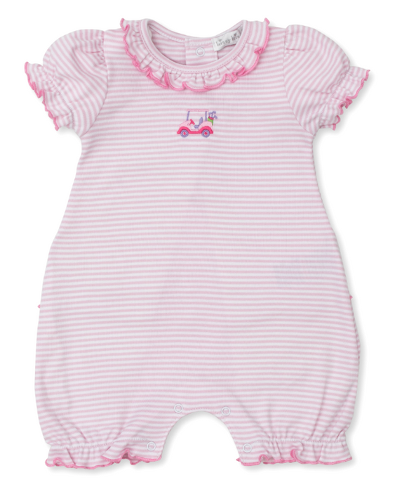 Golf Club Pink Stripe Short Playsuit