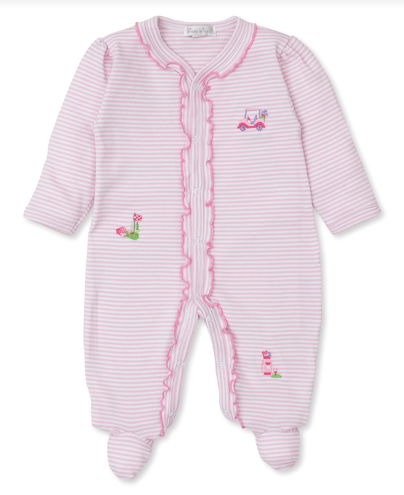Golf Club Pink Stripe Footie