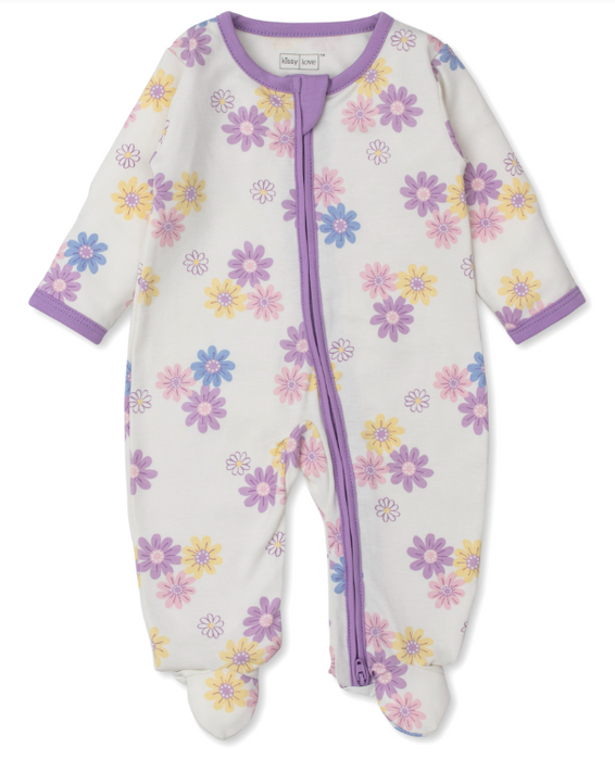 Floral Delight Footie w/Zipper
