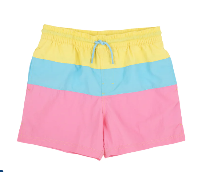 Country Club Colorblock Trunk | Lake Worth Yellow/Brookline Blue/Hamptons Hot Pink